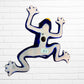 Talavera wall frog Gordo in azul cobalt Back