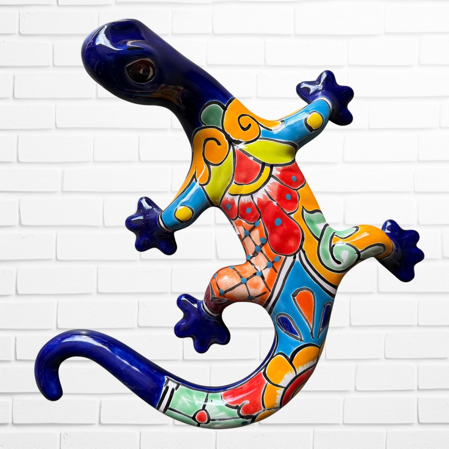 Mexican Talavera Grande Lizard Salamander 