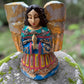 Milagros Wood Guardian Angel Sculpture