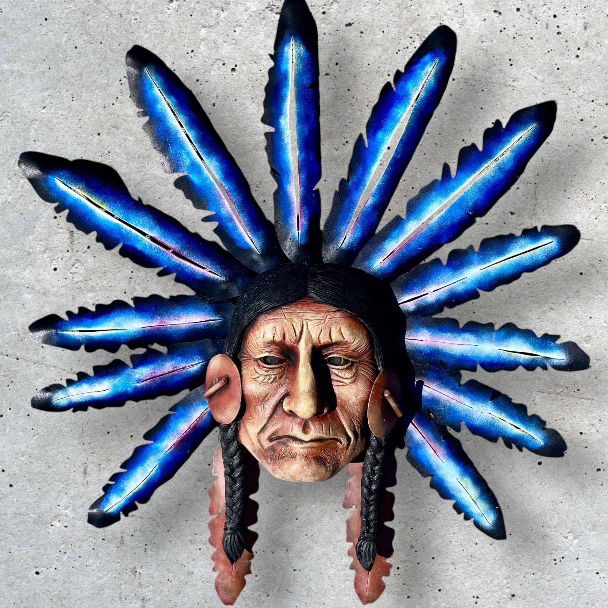 Native American Wall Sculpture Headdress