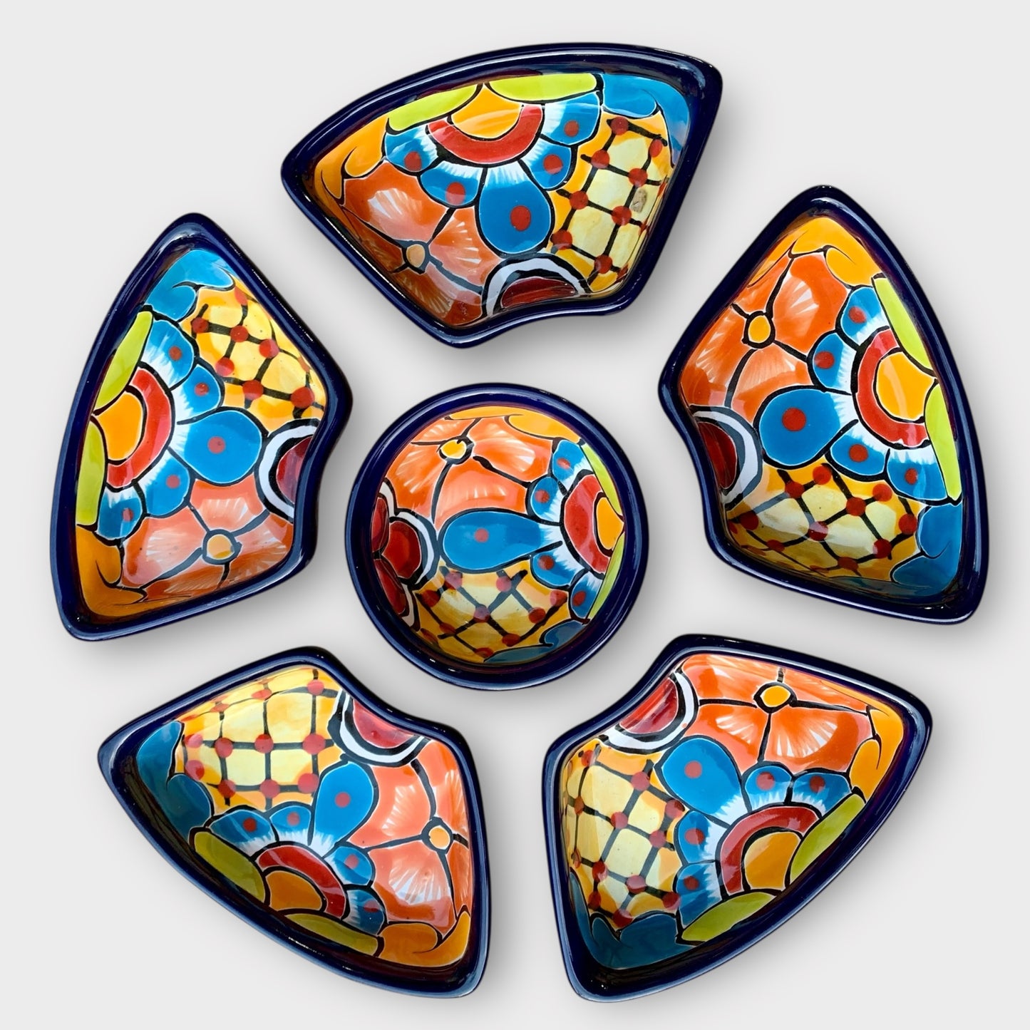 Mexican Talavera sectional serving dish  Sections