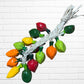 Habanero chili pepper ceramic string multi color Back rope view
