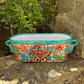 Mexican Talavera Jardinere Oval Planting Pot Front View
