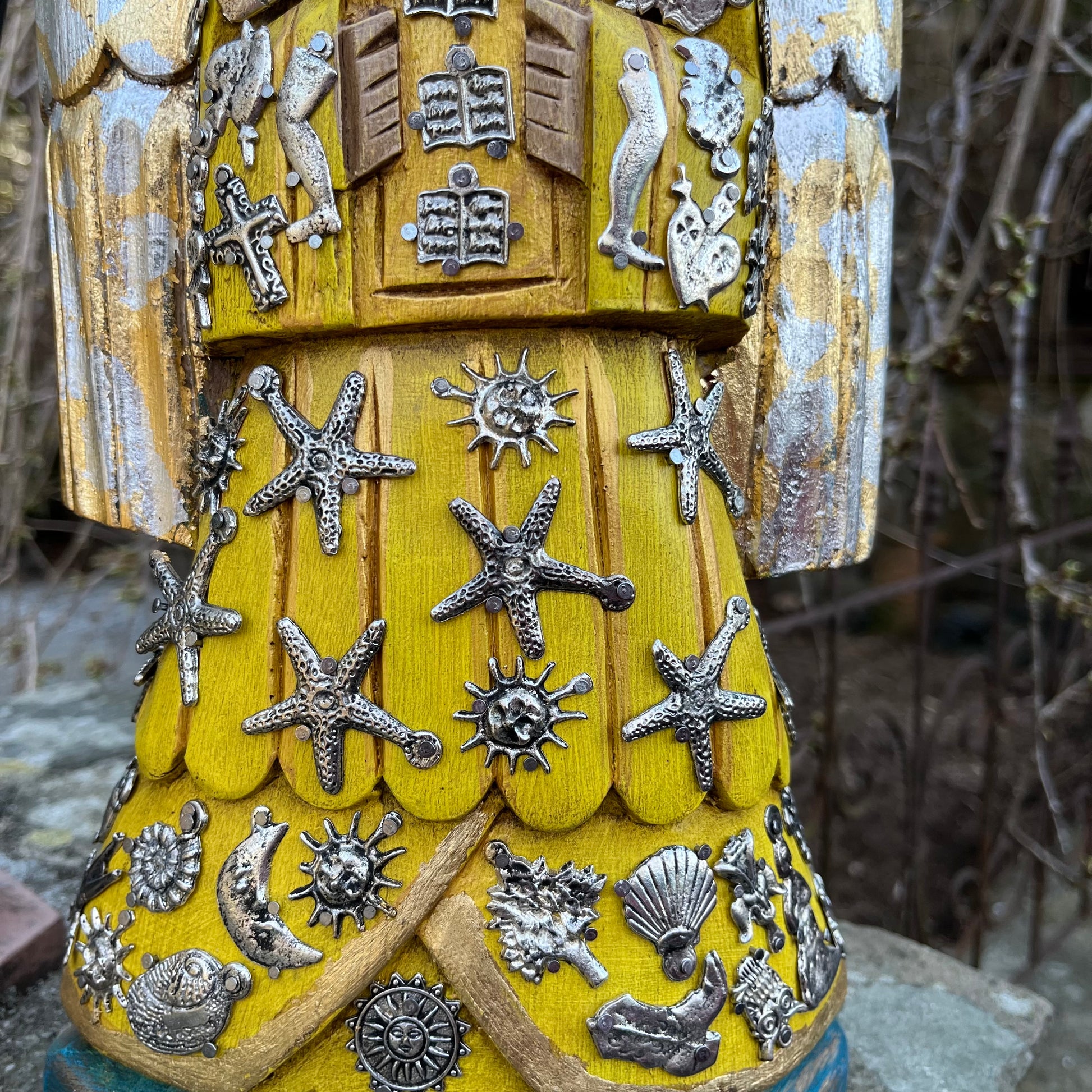 Milagros wood guardian angel dress