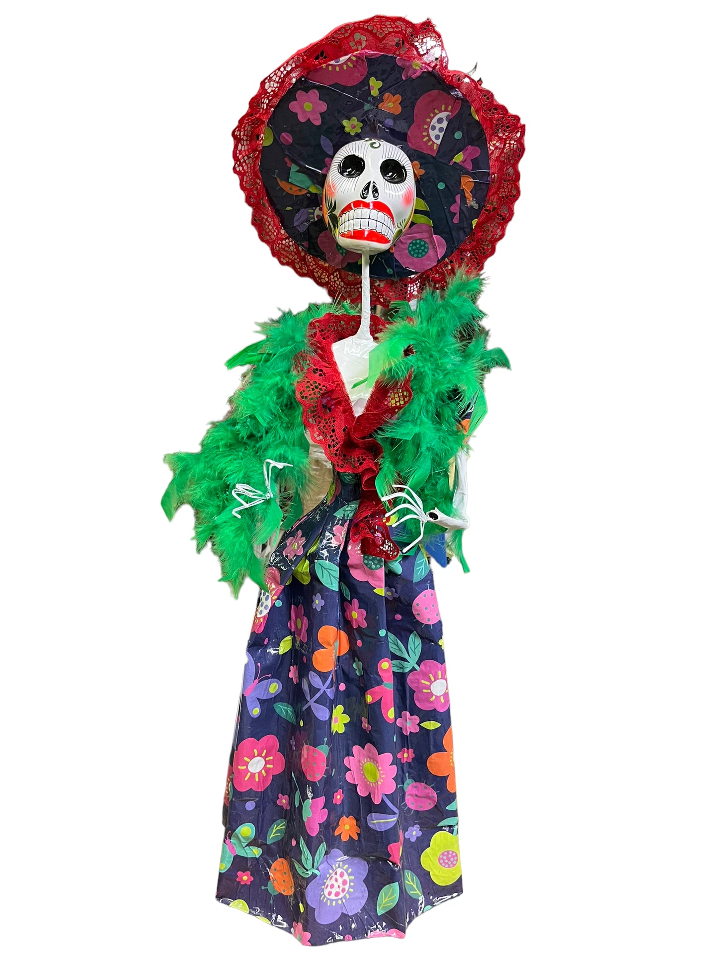 Paper Mache Mexican Catrina Doll three
