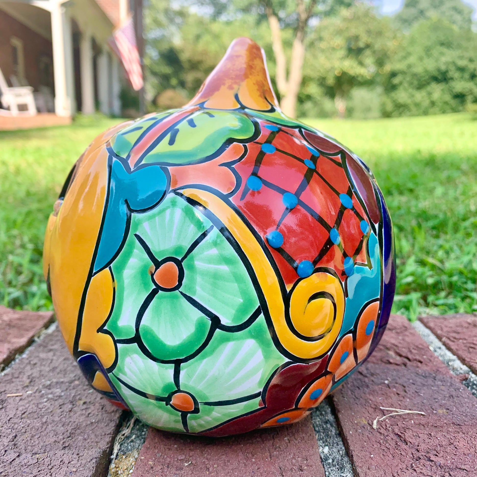 Talavera pumpkin calabaza JOL side