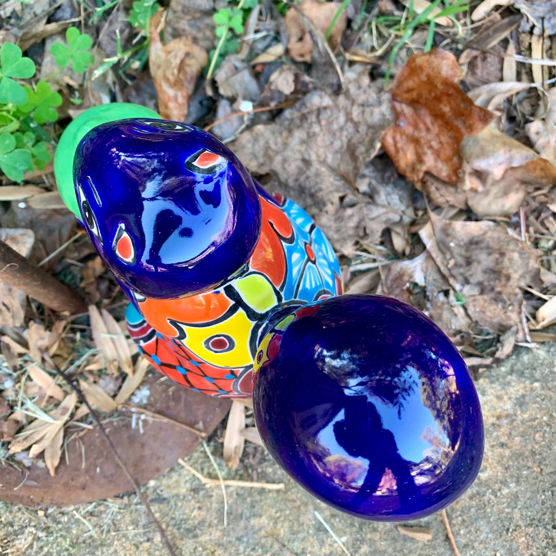 Talavera Pottery Squirrel holding nut top