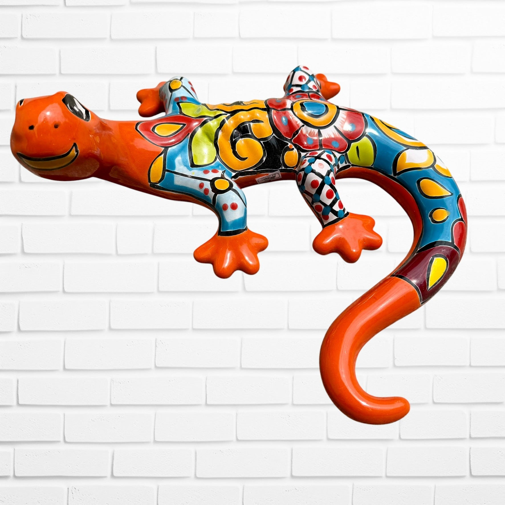 Mexican Talavera Grande Lizard Salamander right side
