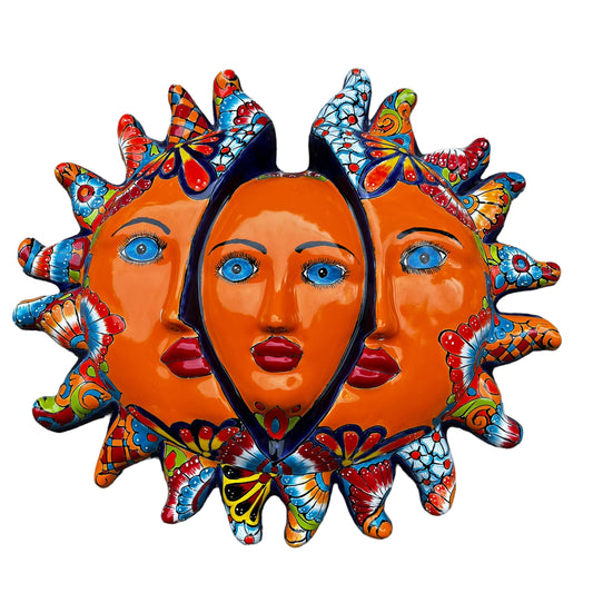 Talavera three ￼face sun