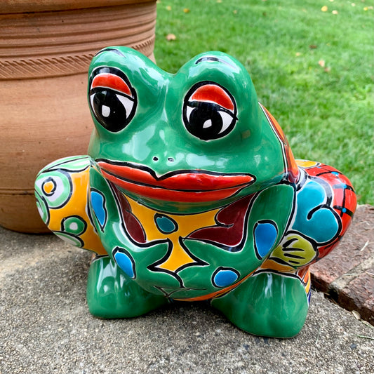Talavera frog planting pot