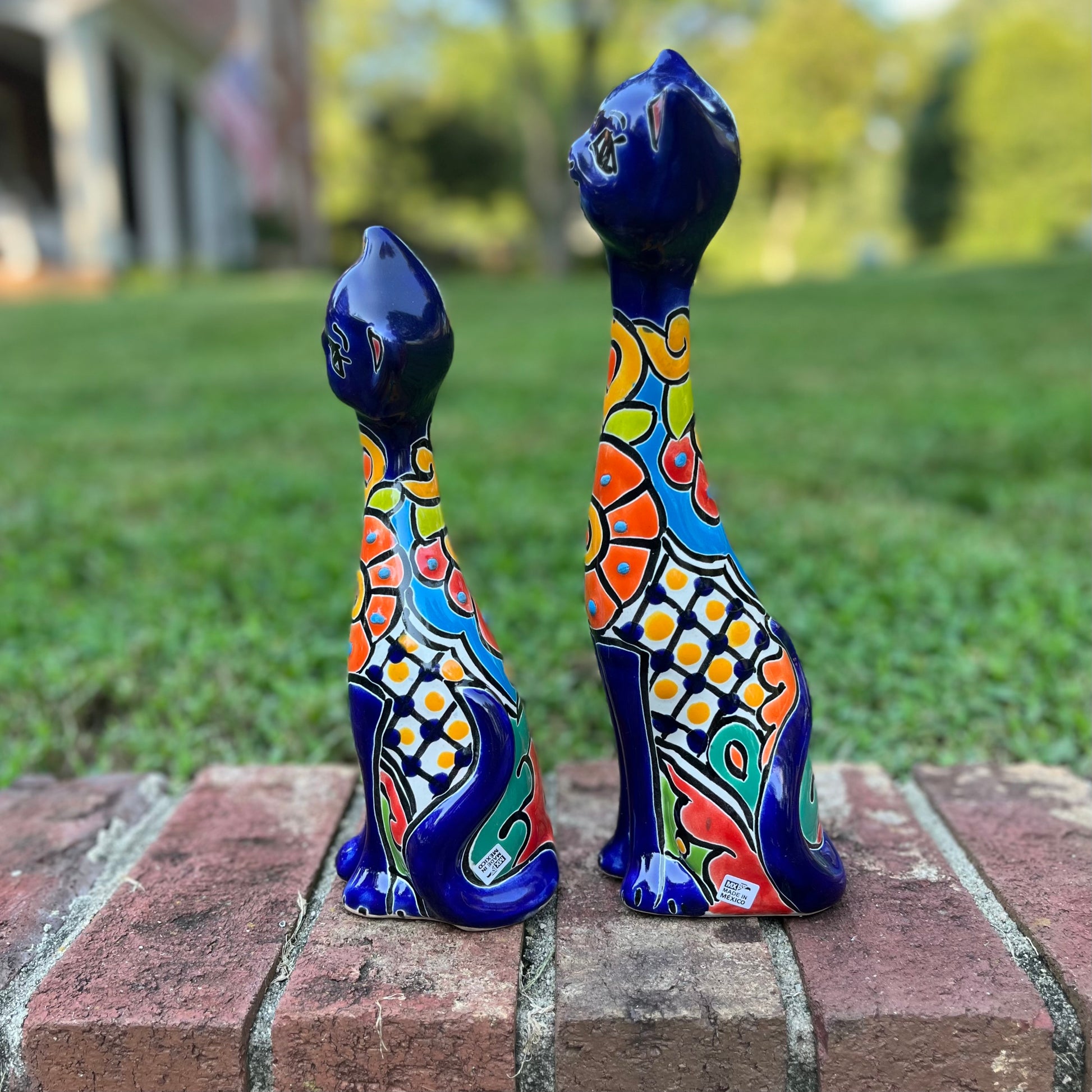 Talavera kitten cat set right side