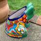 Talavera frog planting pot left side 