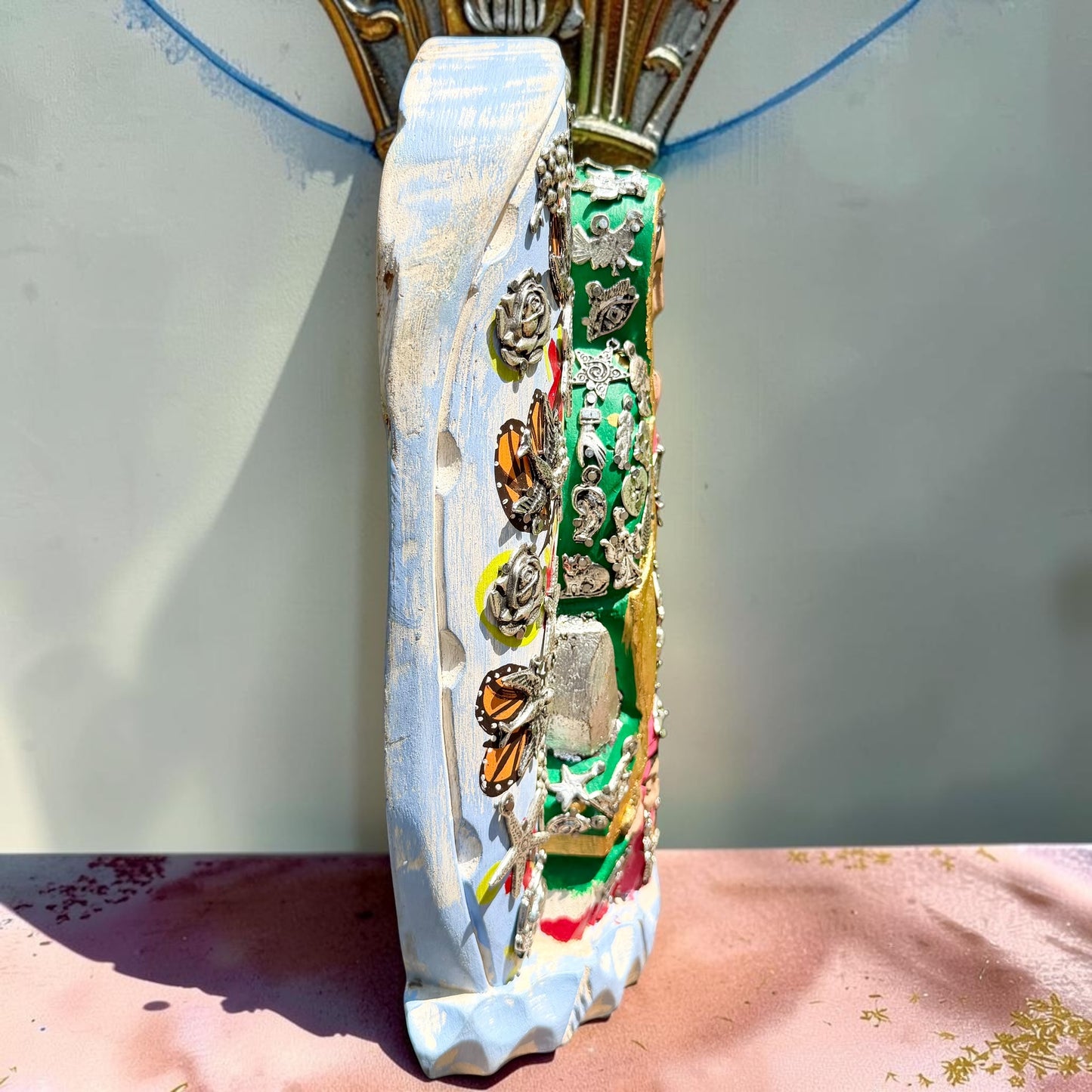 Milagros Guadalupe with Halo and Monarch Butterflies