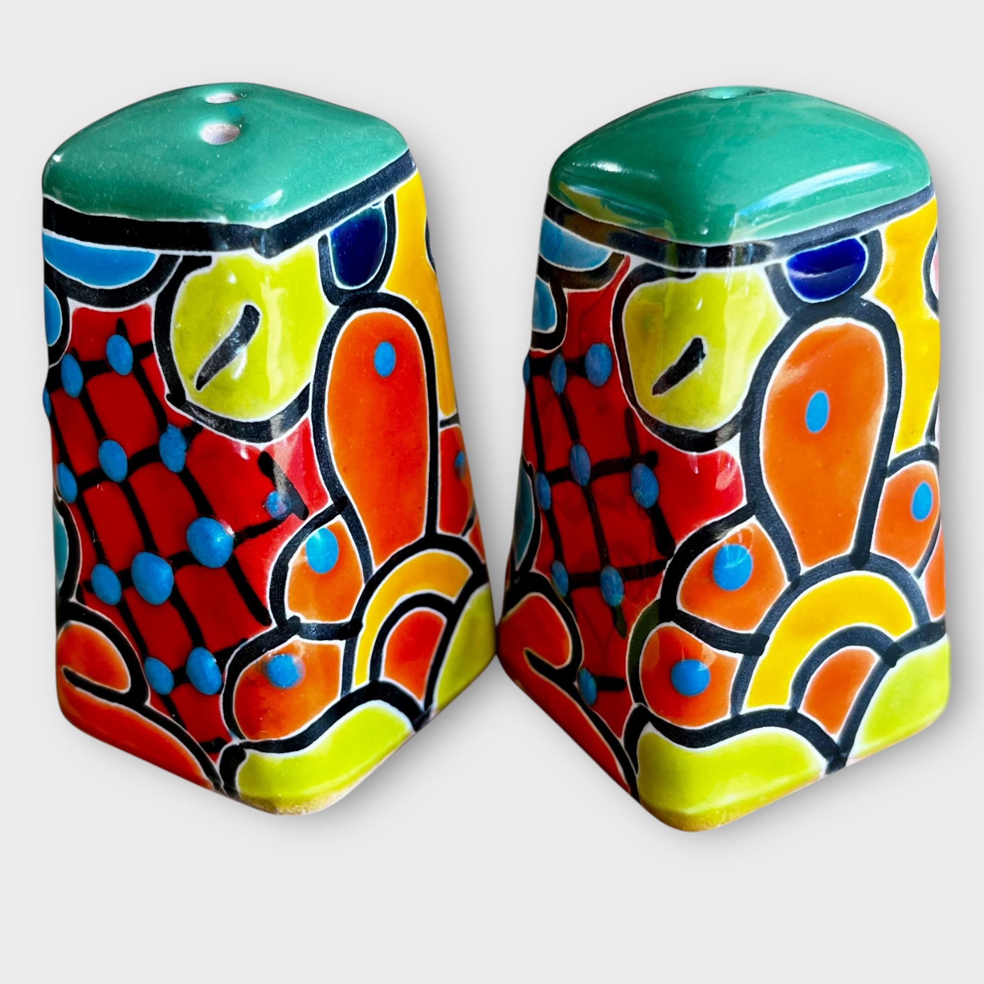 Mexican salt＆pepper Talavera Salt and Pepper Shaker | Mexican Pottery Accessory
