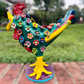 Ortega Floral Folk Art Rooster 13”