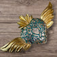 Winged Mexican Milagros Sacred Heart wood wall art