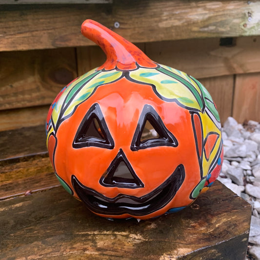 Mexican Talavera pumpkin JOL￼