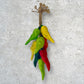 Multicolor poblano pepper string hanging