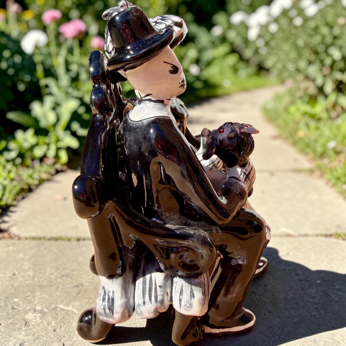 Mexican Catrina Couple on a Bench