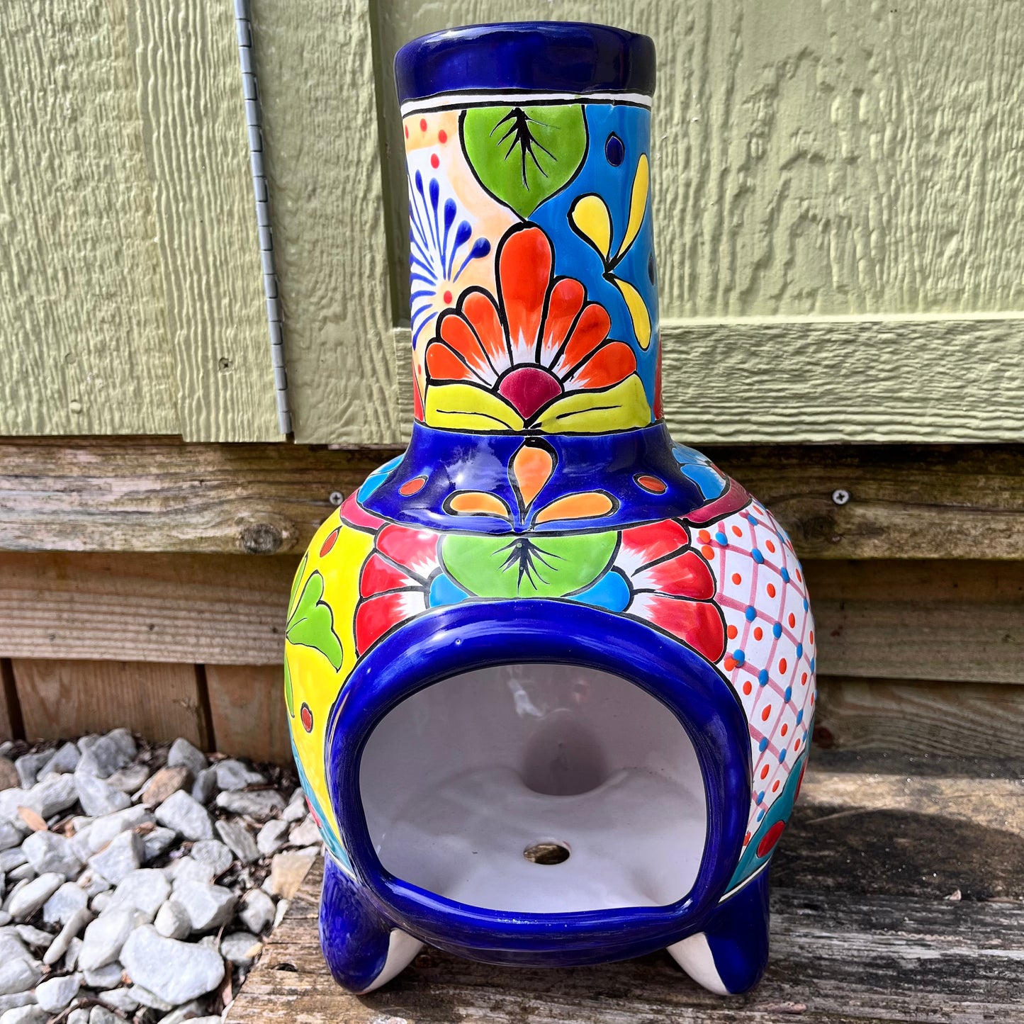 Talavera Chiminea Candle Holder