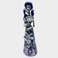 Mexican Talavera Frida, and animal friends Catrina doll blue and white