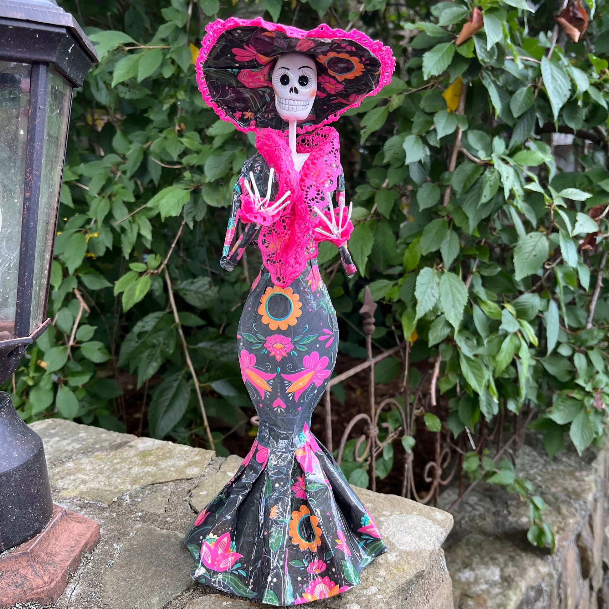 Paper Mache Catrina Skelton Doll C