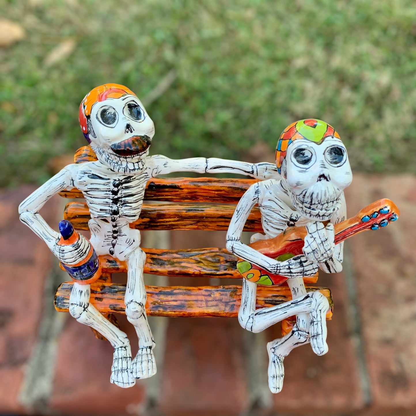 Crazy Amigos Catrina on Bench