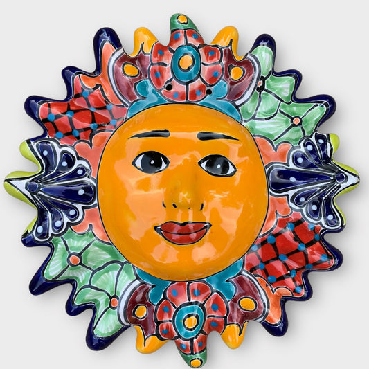 Mexican Talavera Sun Face