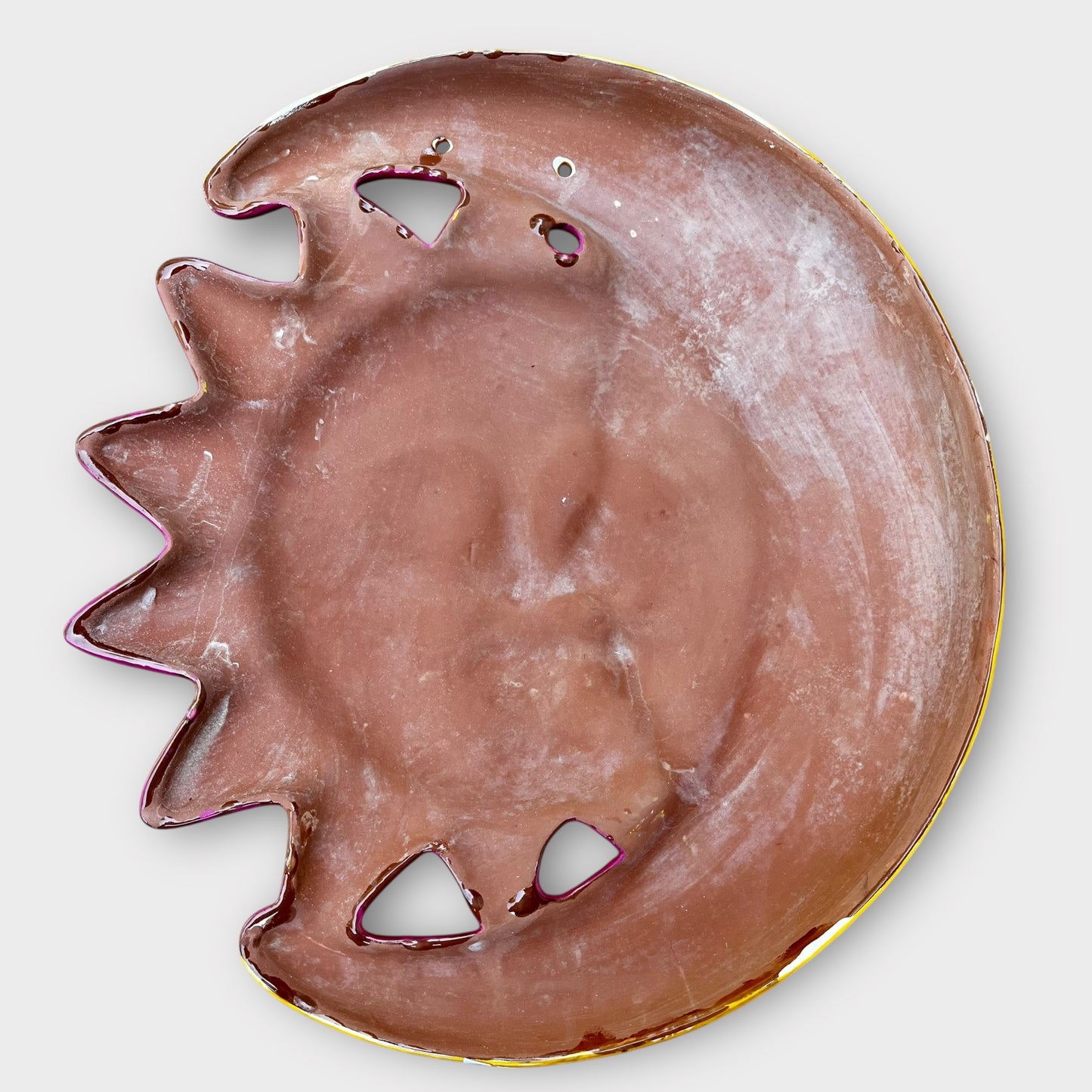 Folk art sun and moon eclipse back