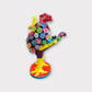Ortega Floral Rooster Folk Art only