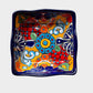 Three colorful talavera square nesting bowls with intricate patterns Medium