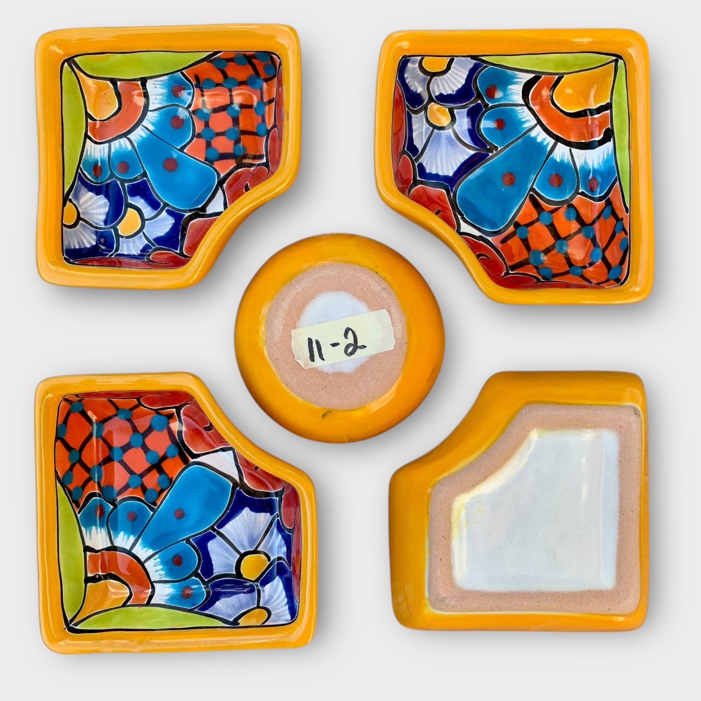 Talavera Serving Dish Cuadrado section dishes