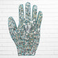 Healing Hand with Milagros charms Teal