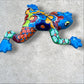 Talavera wall Gordo from multi color with turquoise Left sde