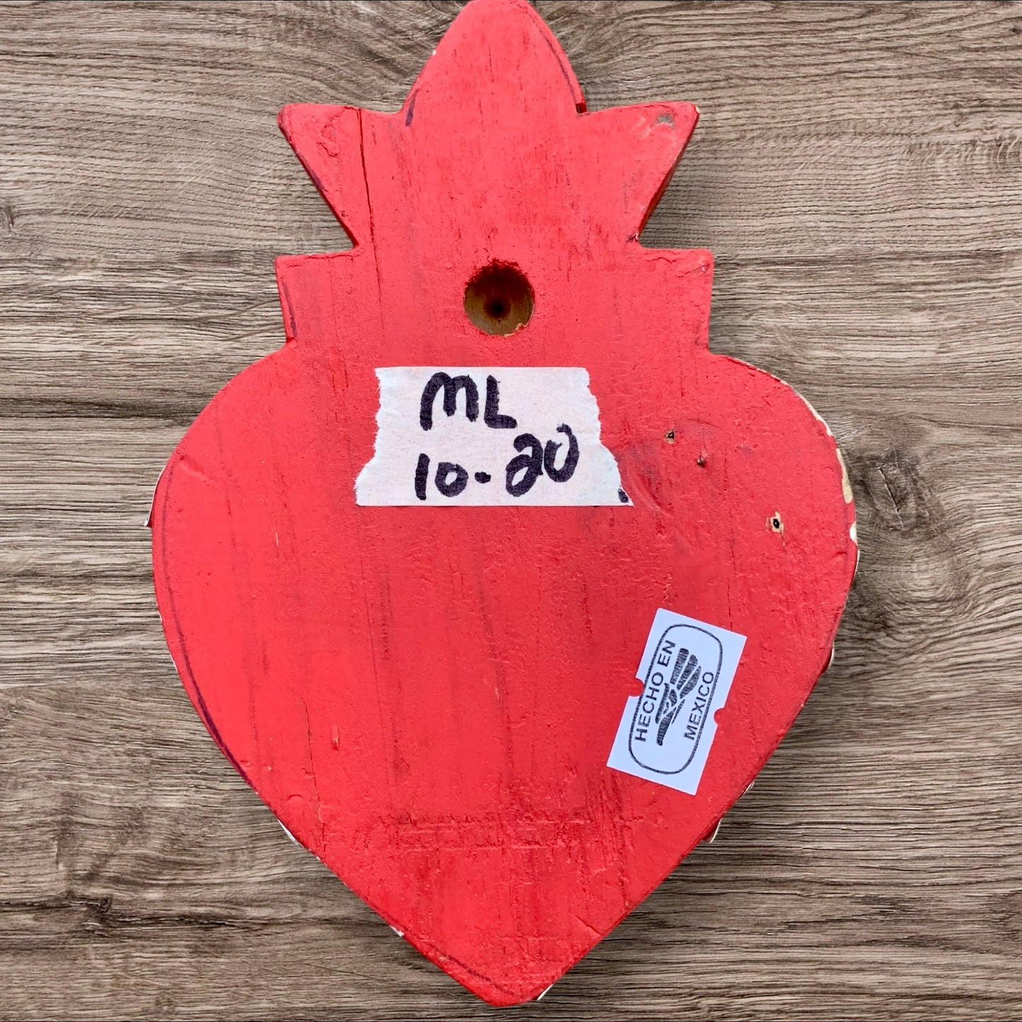 Milagros Heart Folk Art back