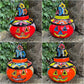 Mexican Talavera pumpkin with witch hat