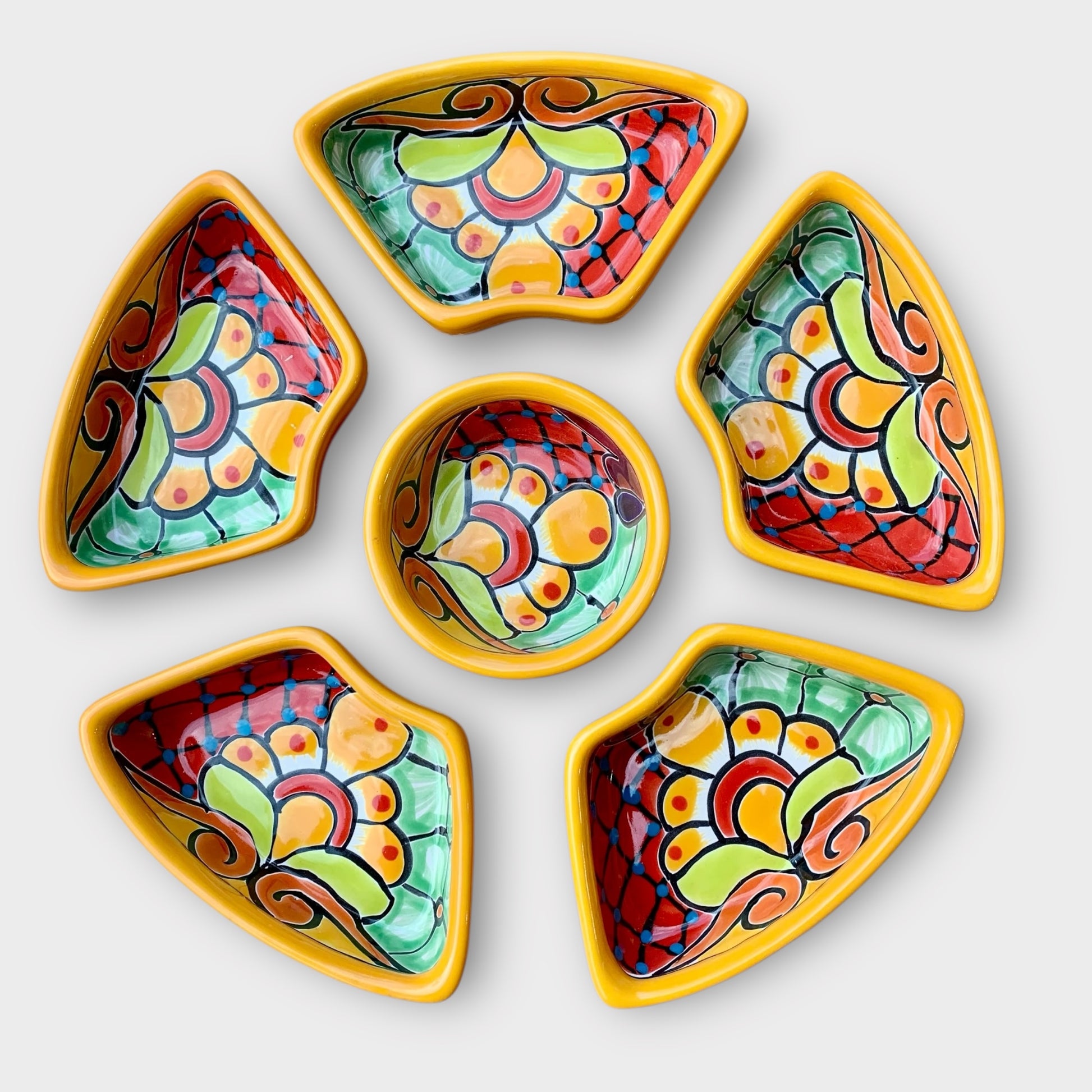 Mexican Talavera sectional serving dish Sectiond