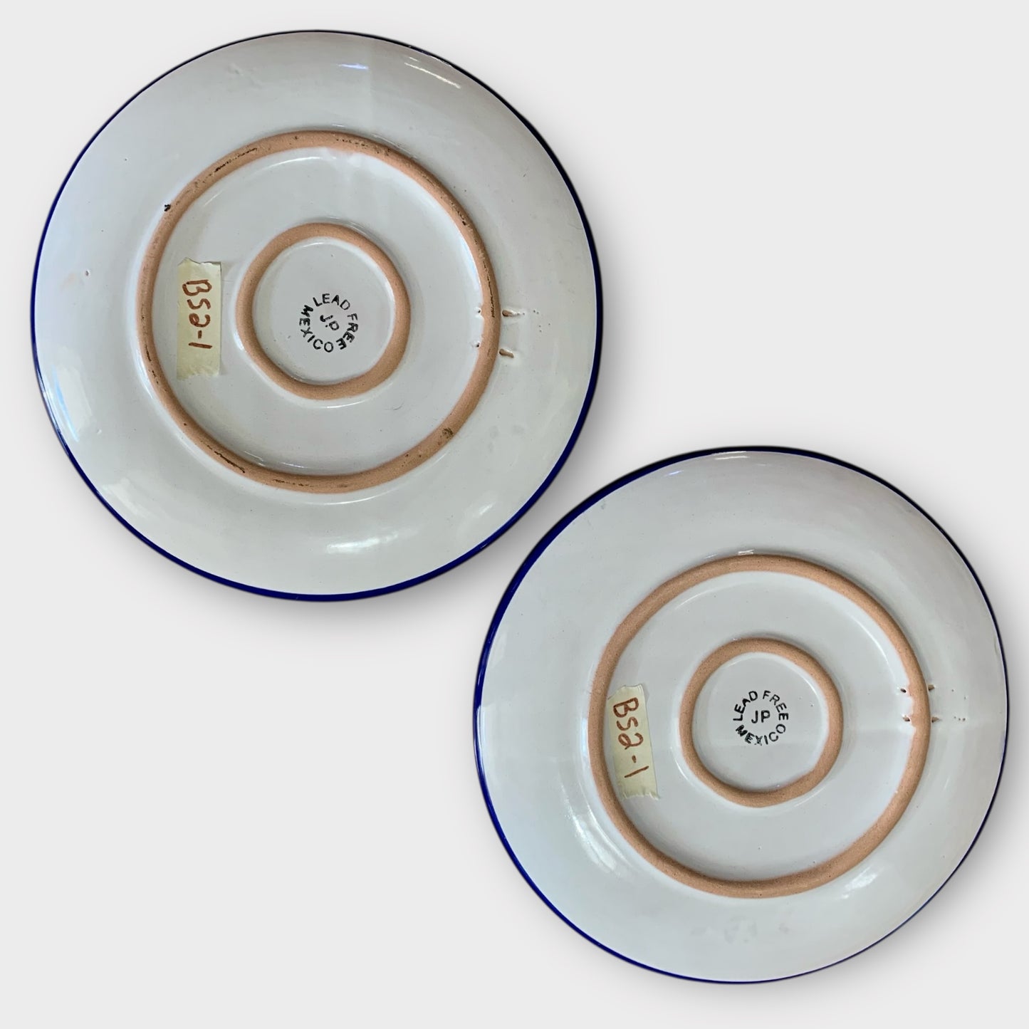 Talavera Dinner Plate Set back with stamp