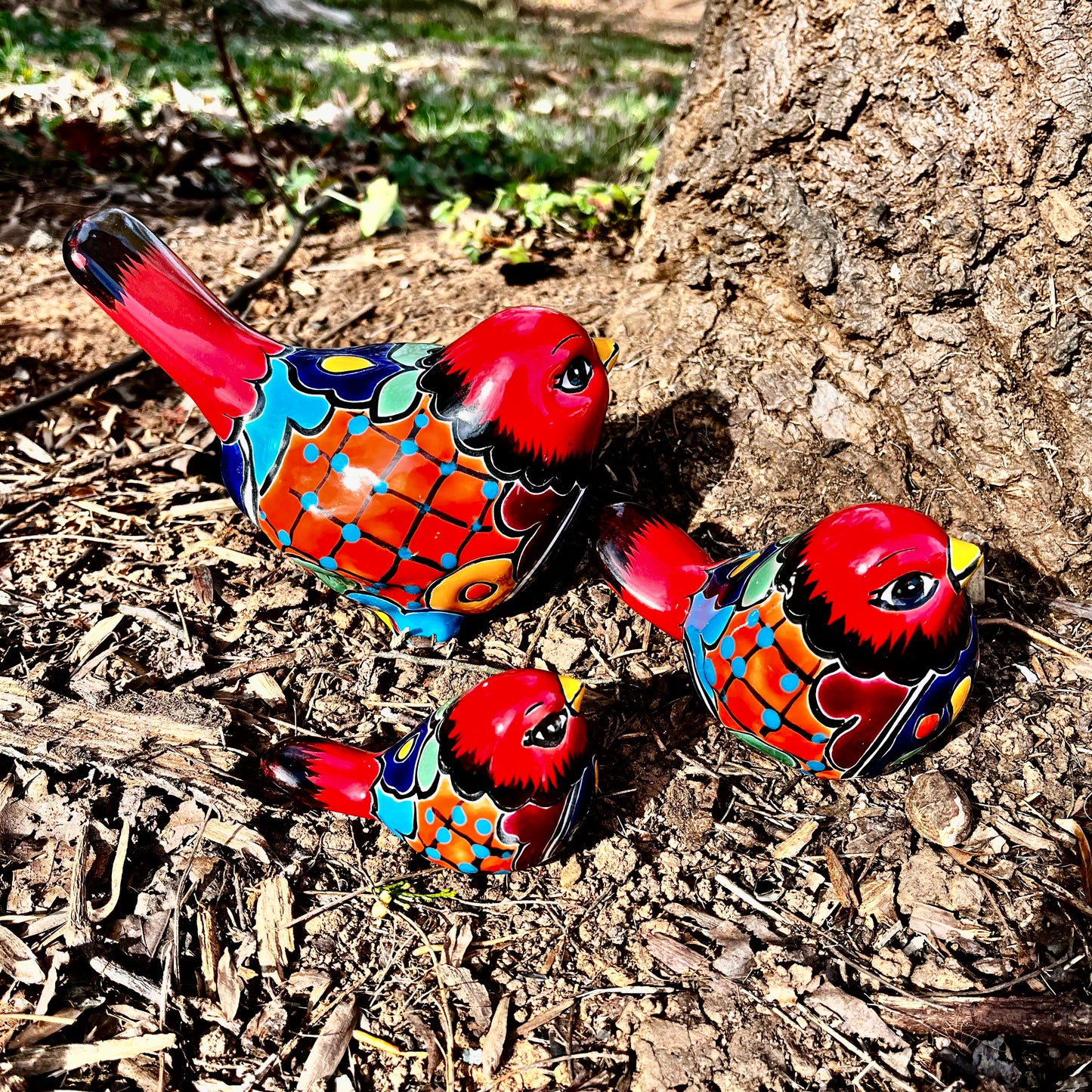 Talavera pottery birds side