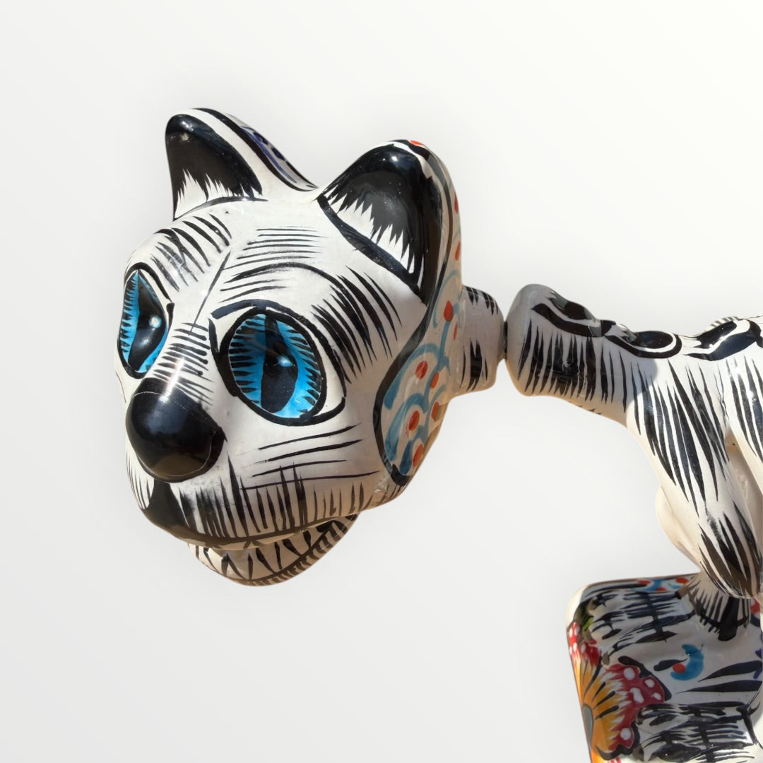 Talavera Cat Catrina - Día de los Muertos