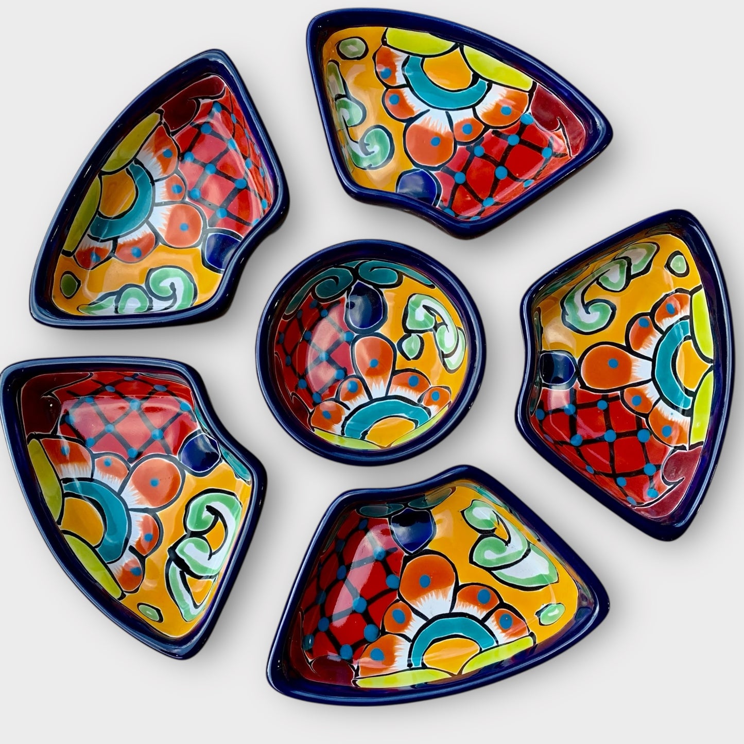 Mexican Talavera sectional serving dish Sections