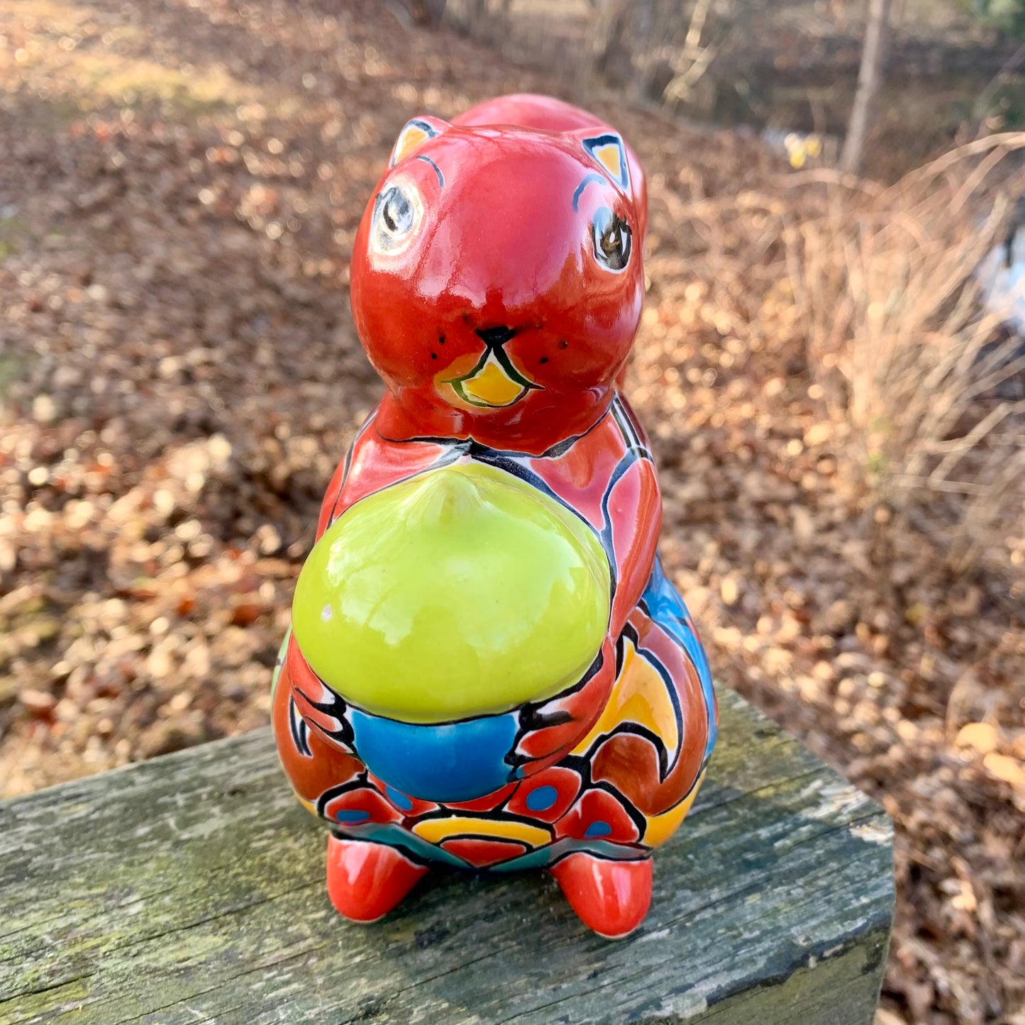 Talavera Pottery Squirrel Nut Front 