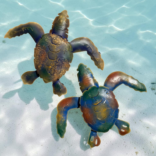 Metal Sea Turtle Set