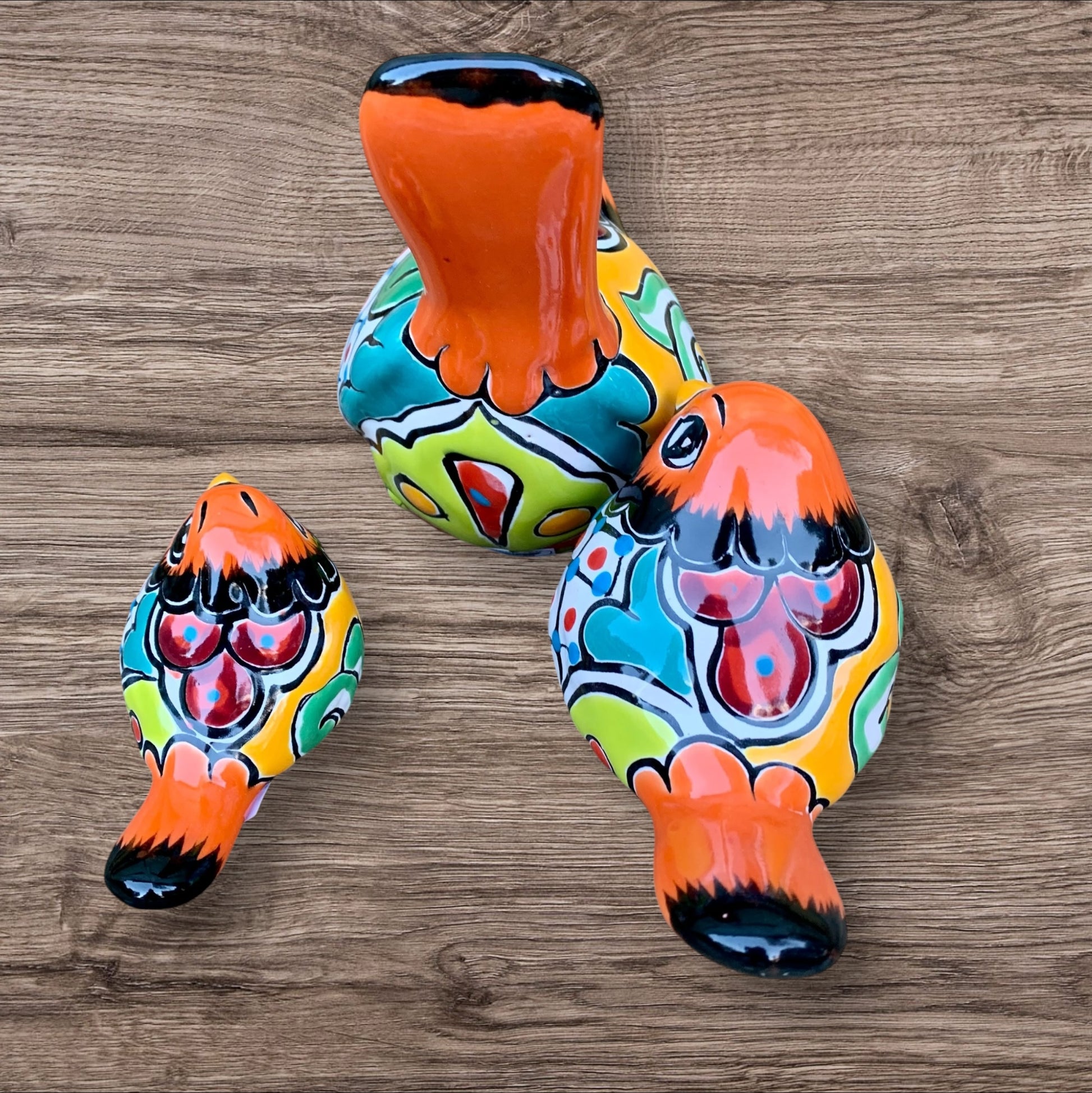 Talavera bird set back