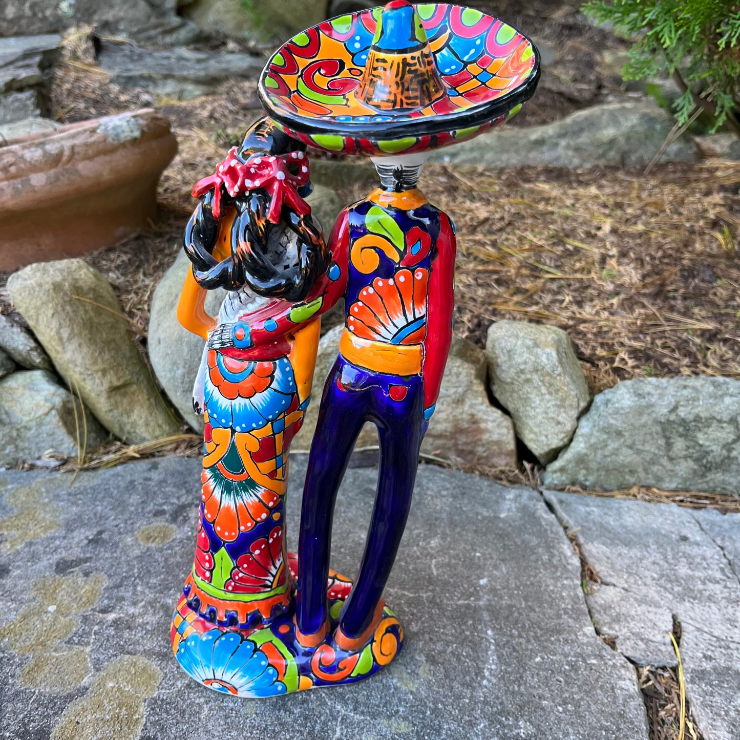 Mexican catrina couple on base back