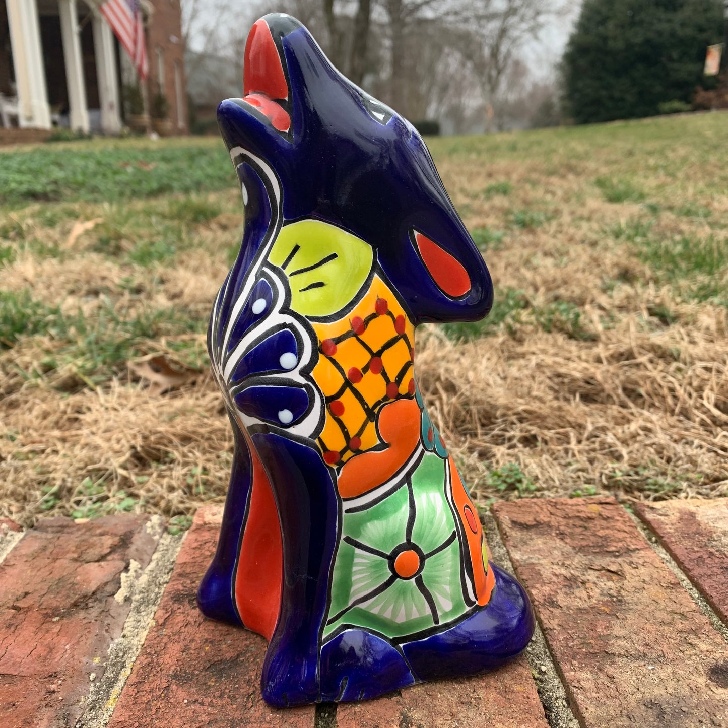 Mexican Talavera Coyote side view