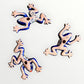 Set a three mini Talavera wall frogs back view
