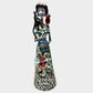 Mexican Talavera Frida, and animal friends Catrina doll colorful front