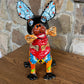 Mexican Talavera Chihuahua Puppy with Bone Front View