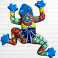 Talavera wall frog Gordo in turquoise 